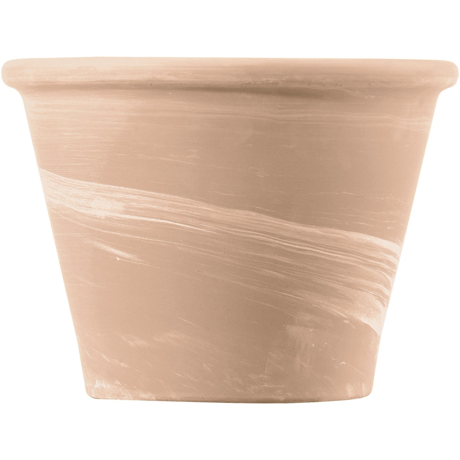 Deroma Terakotový květináč Vasum Duo White, pr. 21 x 16 cm