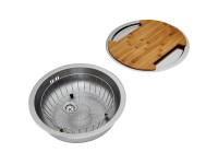 Respekta Nerezový dřez Portland pr. 44,6 cm - sada Respekta Nerezový dřez Portland pr. 44,6 cm - sada