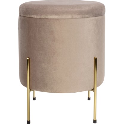 Taburet Modern Antique béžový, pr. 34 x 45 cm