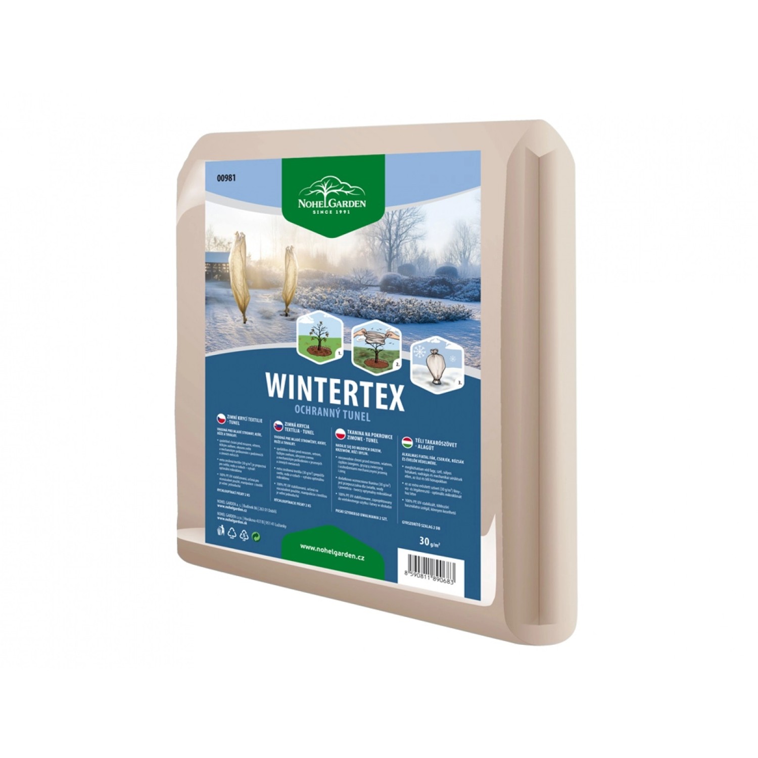 Nohel Garden Ochranný tunel na keře WINTERTEX, 30 g, 80 x 300 cm