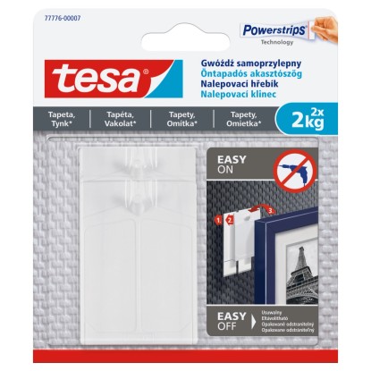 tesa Nalepovací hřebík na tapety a omítku 2 kg, 2 ks