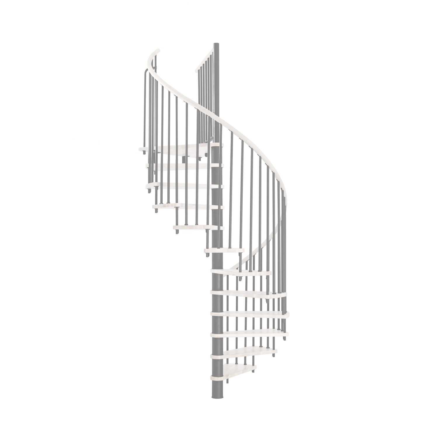 Minka STAIRS Kombinované točité schodiště Spiral Wood bílá/šedá pr. 120 cm