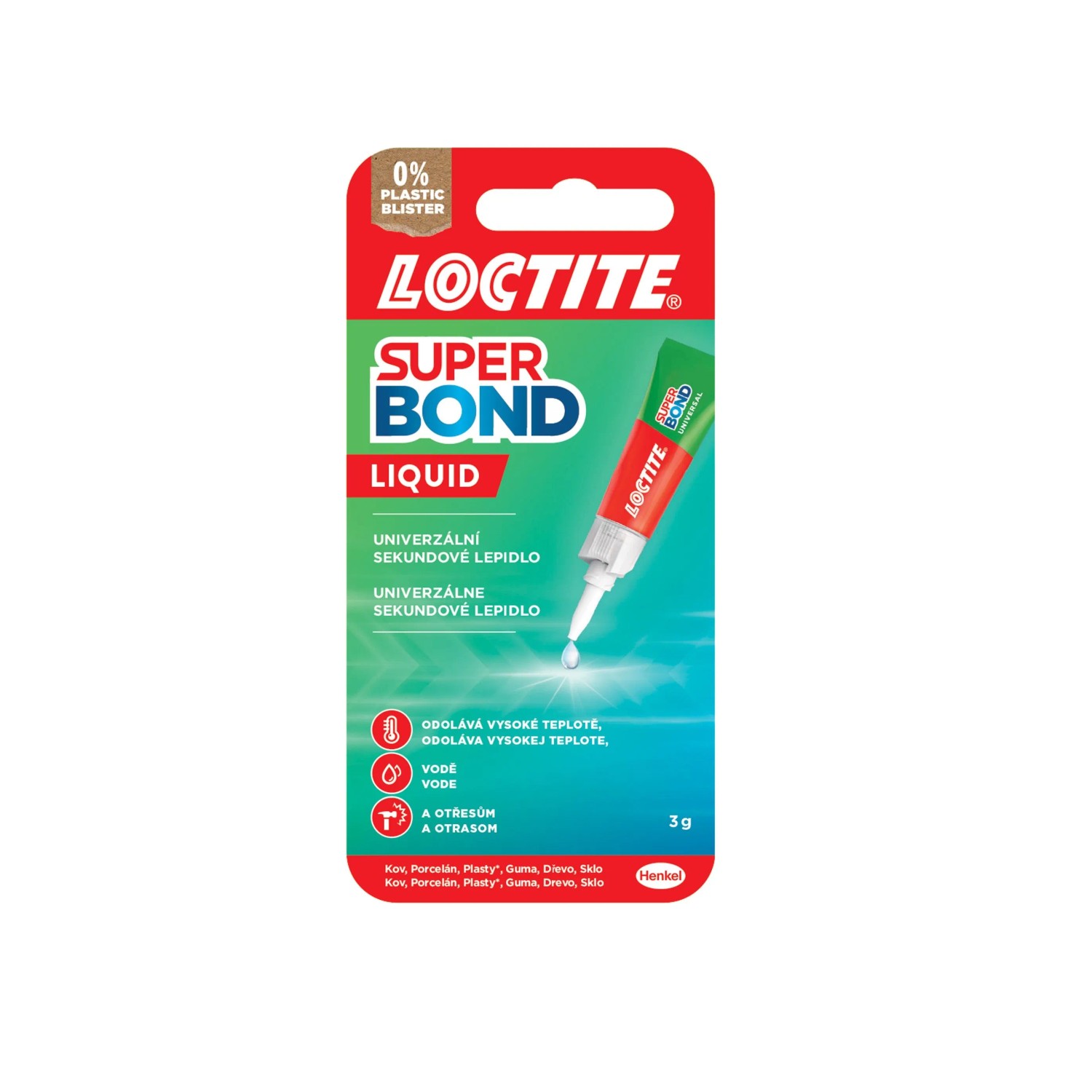 Vteřinové lepidlo Loctite Super Bond Liquid, 3 g