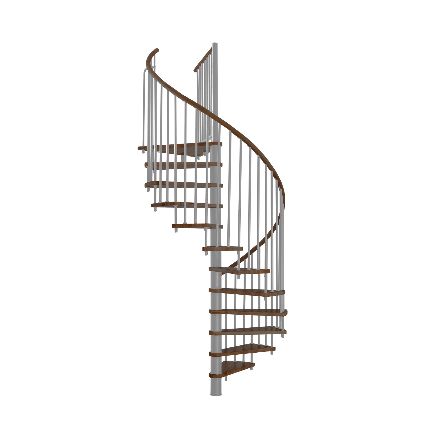 Minka STAIRS Kombinované točité schodiště Spiral Wood ořech/šedá pr. 140 cm