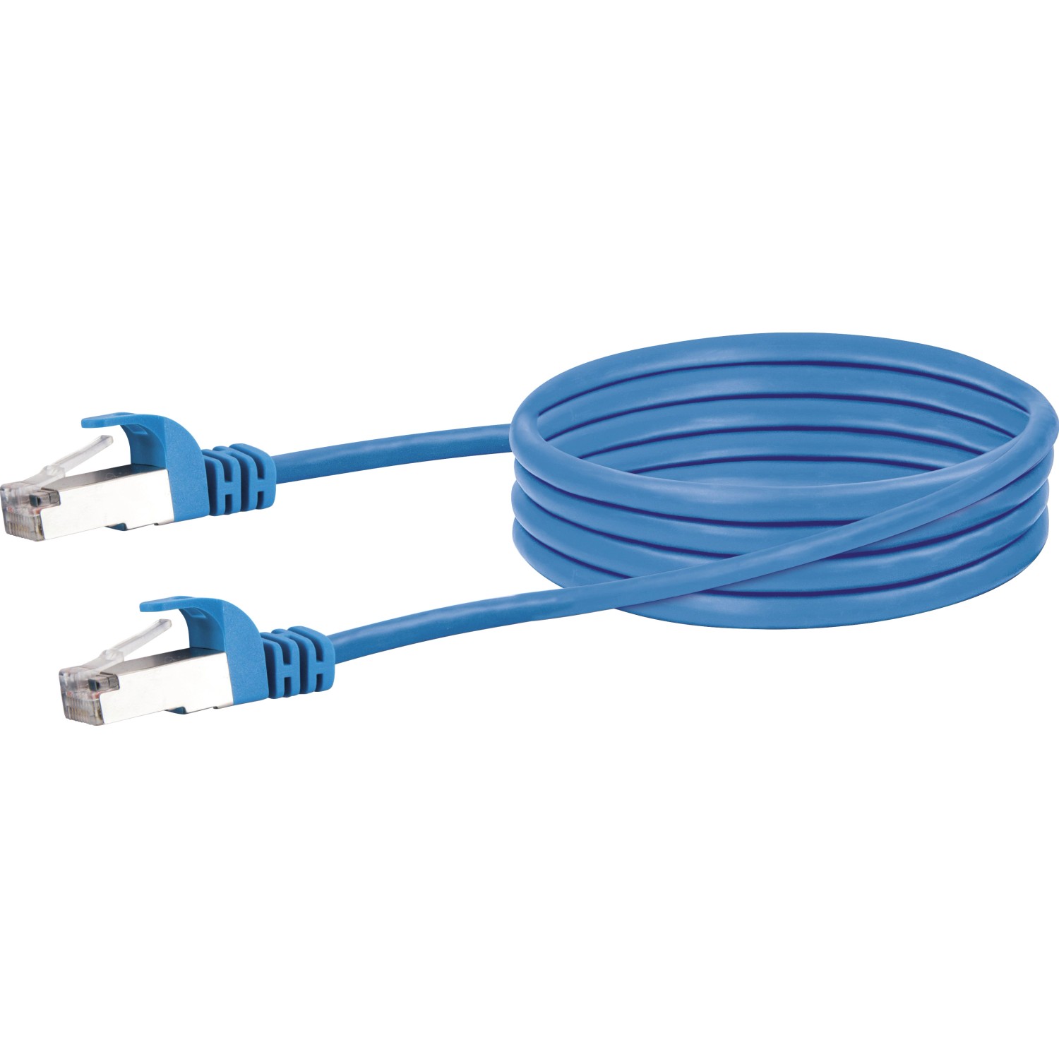 Schwaiger Síťový kabel CAT 6 (S/FTP), modrý, 0,5 m