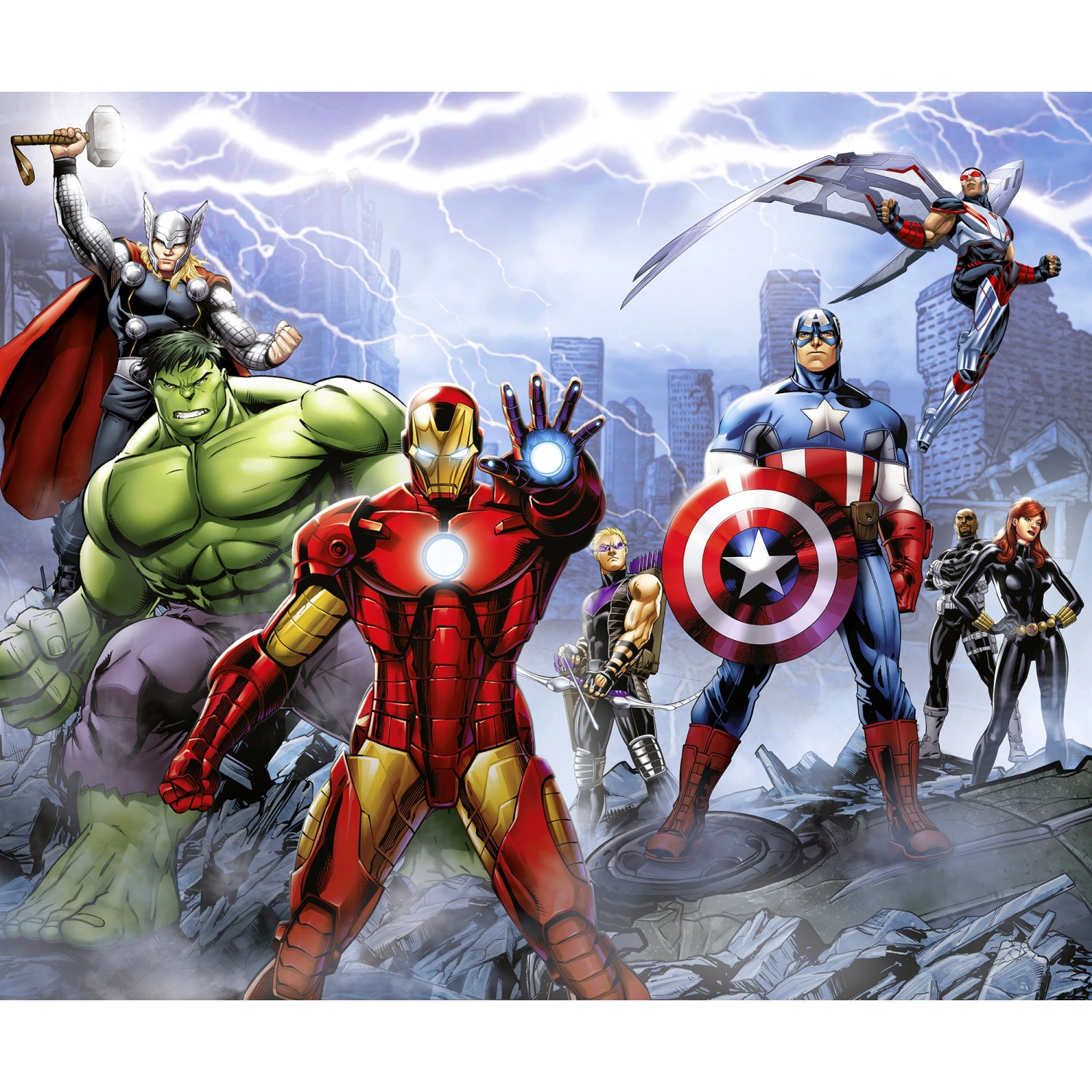 Komar Vliesová fototapeta Marvel Avengers Ultimate Warriors 300 x 250 cm