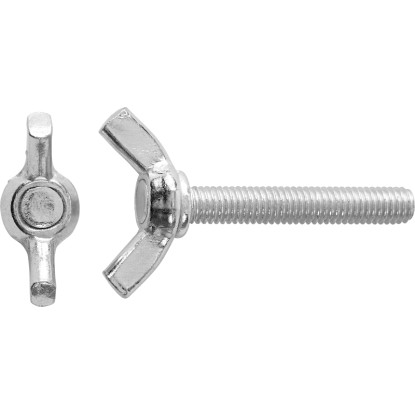 Křídlatý šroub M4 x 30 mm bíle pozinkovaný 8 ks