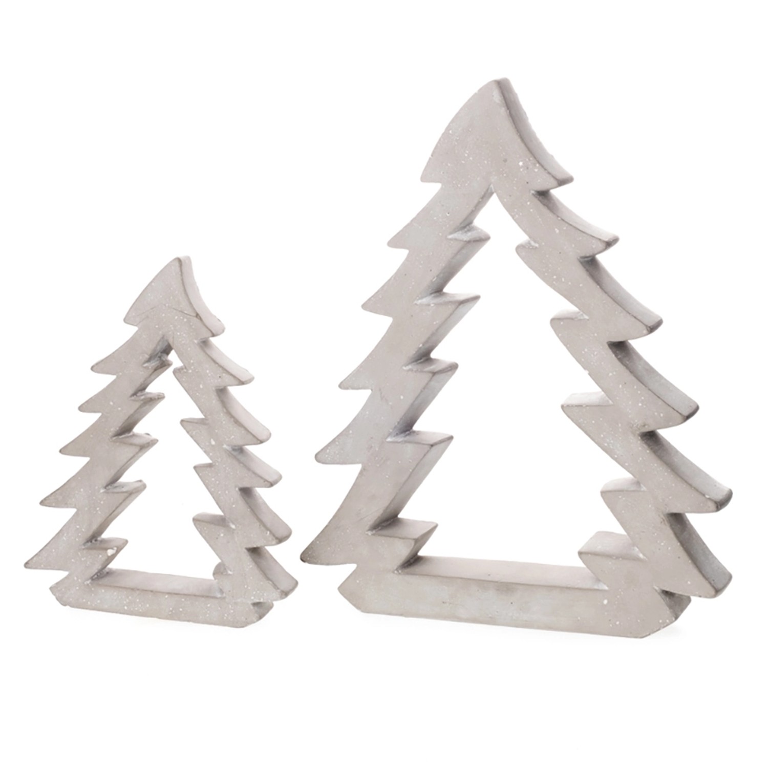 DRAGIMEX Stojací dekorace stromeček betonový bílošedý 25 x 31 cm, 1 ks