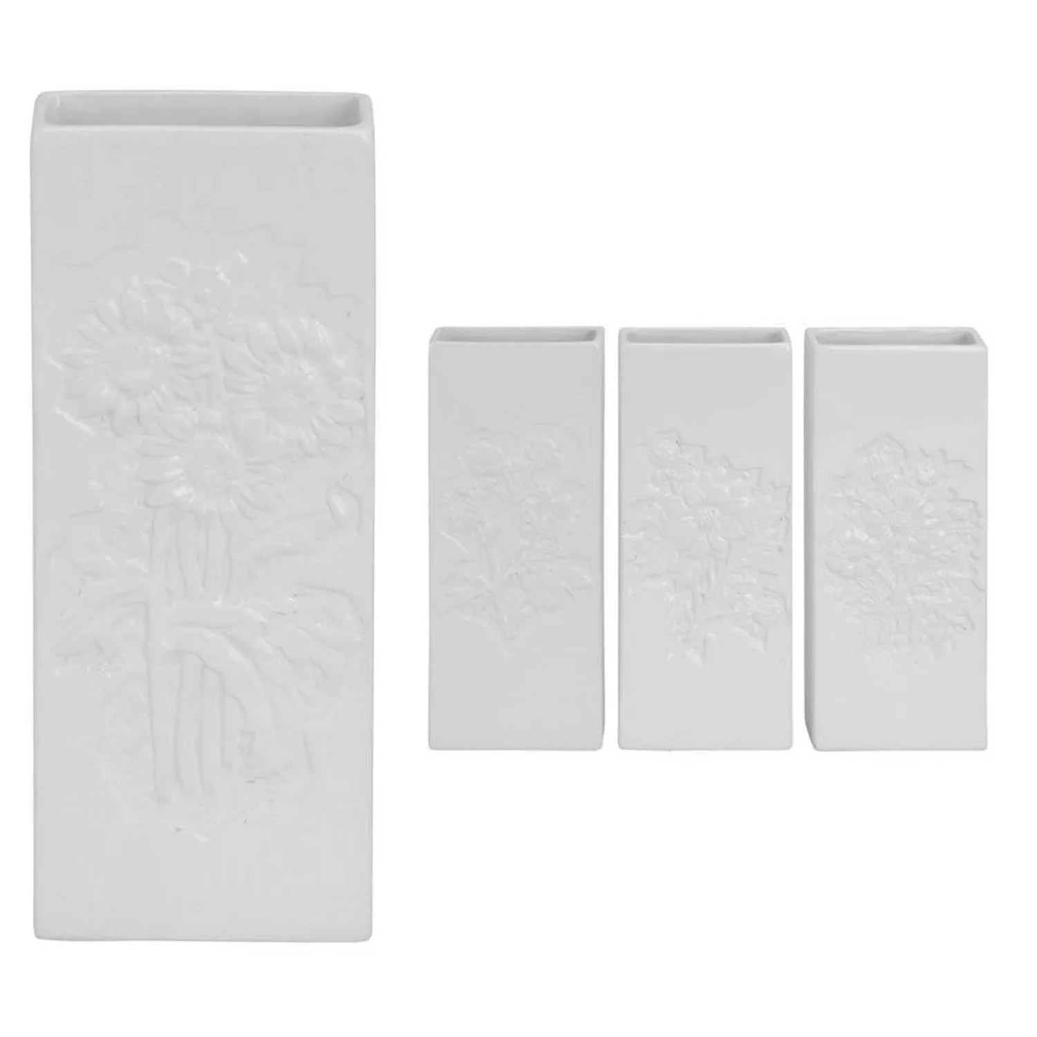 EH Excellent Houseware Keramický zvlhčovač vzduchu, bílý s květinovým vzorem, bílý bílá