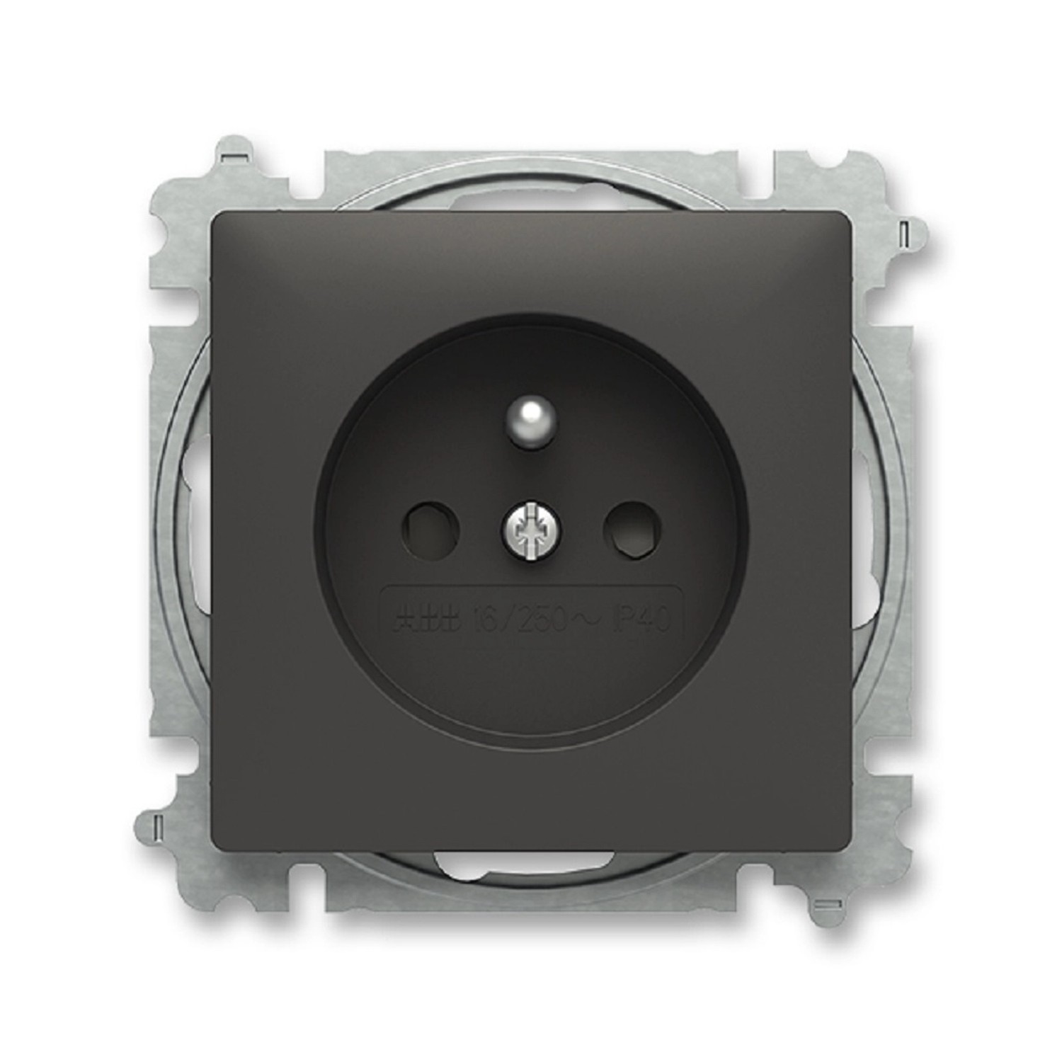 Zásuvka 230 V jednonásobná ABB Zoni matná černá