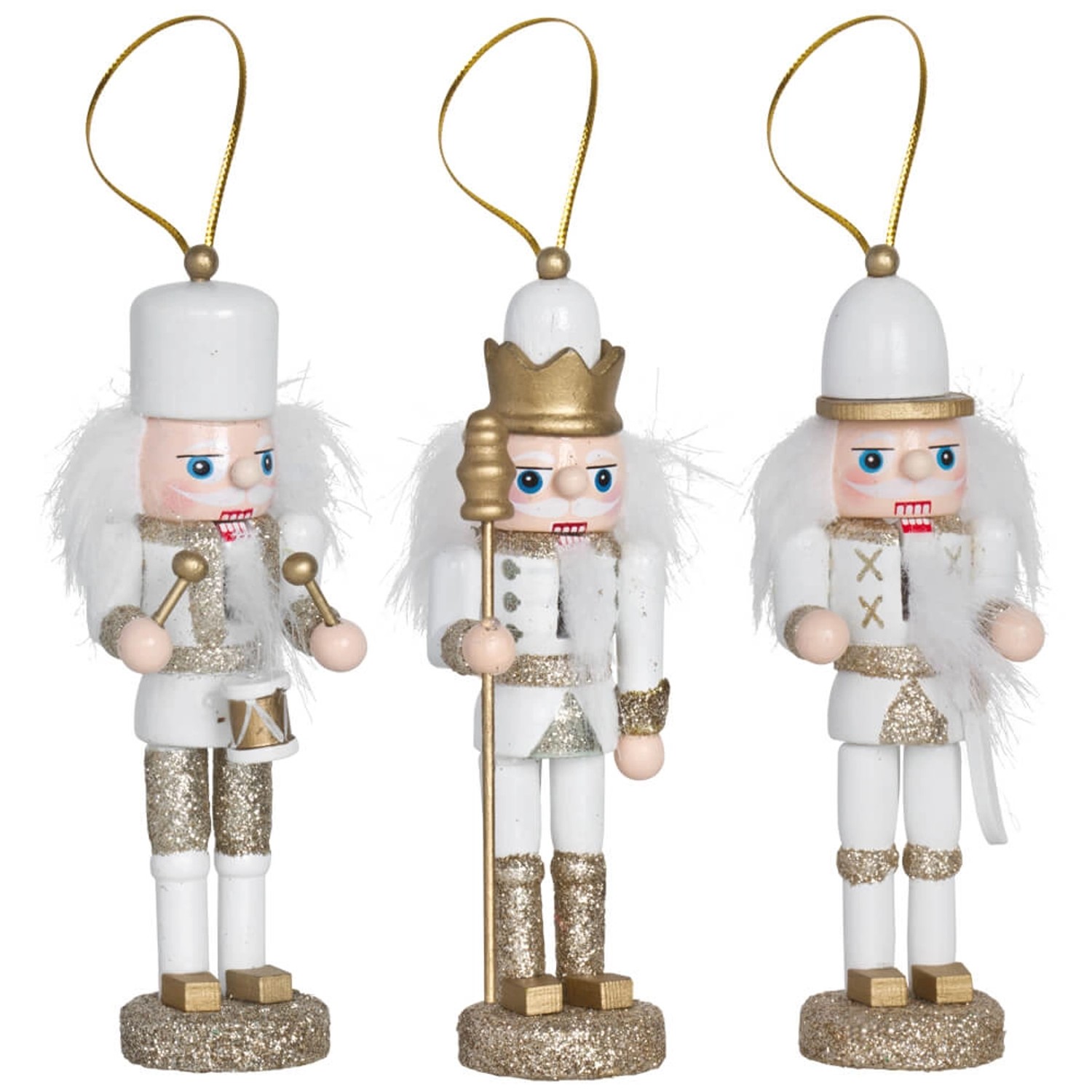 Vánoční dekorace figurky Louskáčka, sada 3 ks