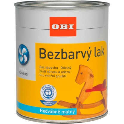 OBI Bezbarvý lak na dřevo hedvábně matný 750 ml
