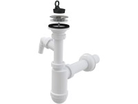 Alcadrain Sifon umyvadlový s přípojkou a nerez mřížkou