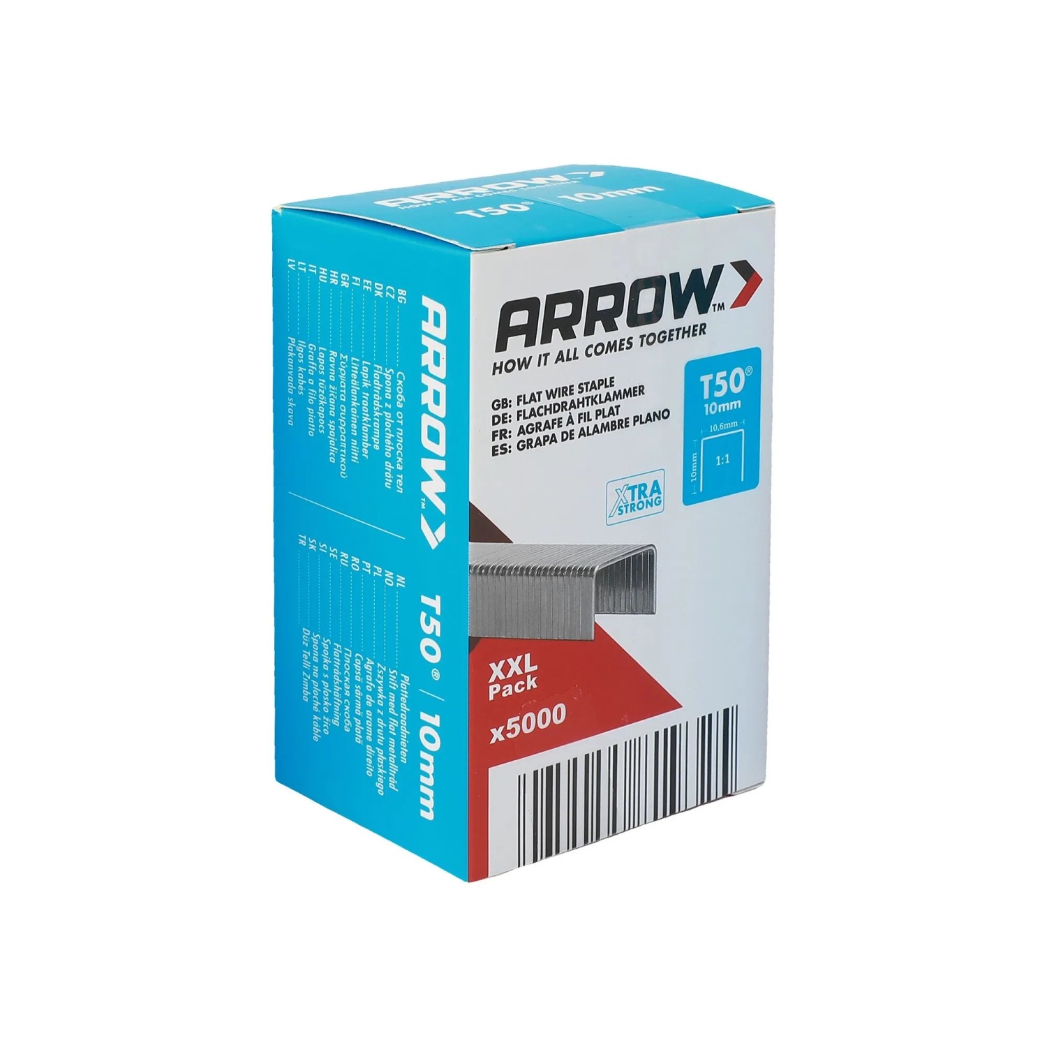 Arrow Drátěné sponky do sponkovačky T50, délka 10 mm, 5000 ks