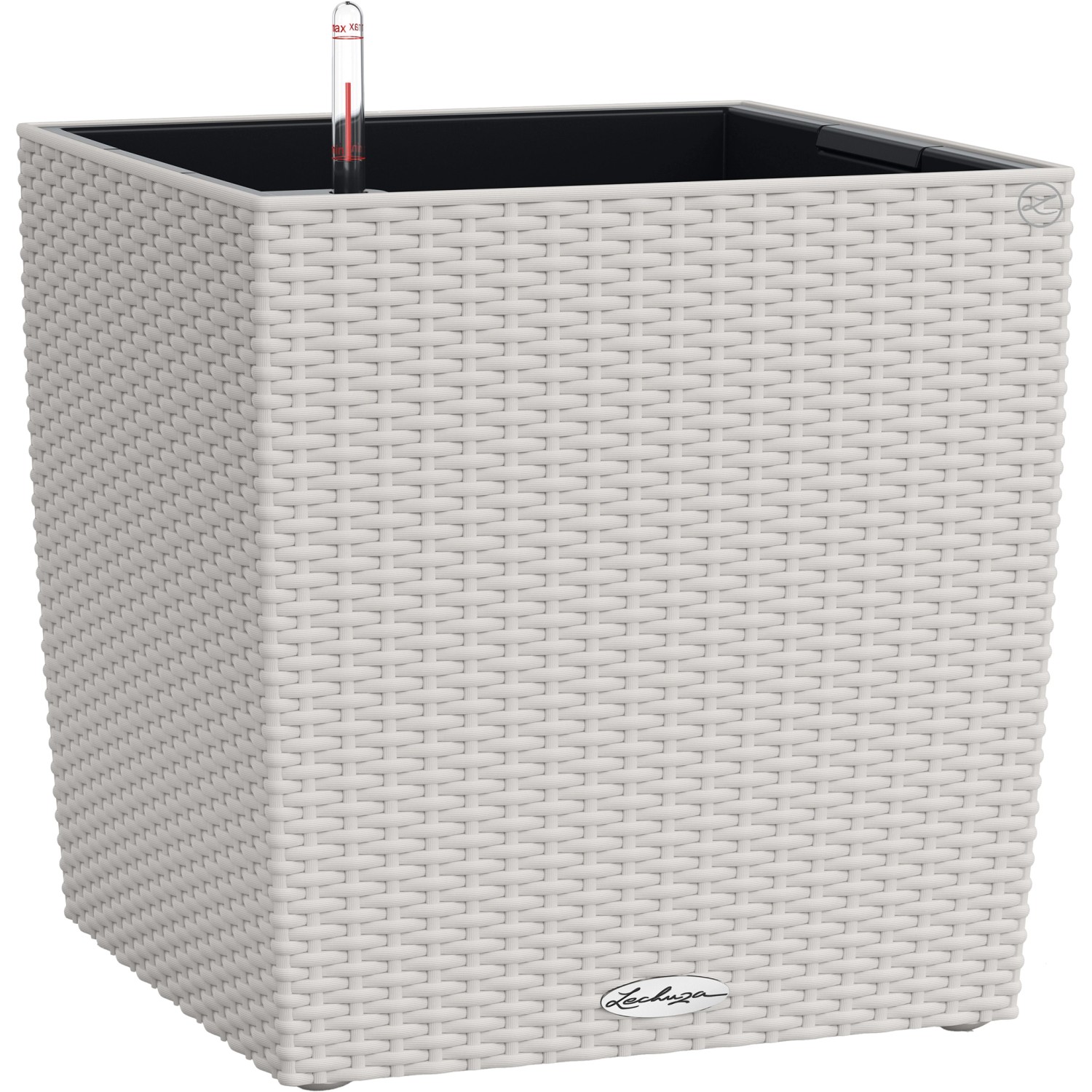 Lechuza Květináč Cube Cottage 30 šedý, 300 x 295 x 295 mm