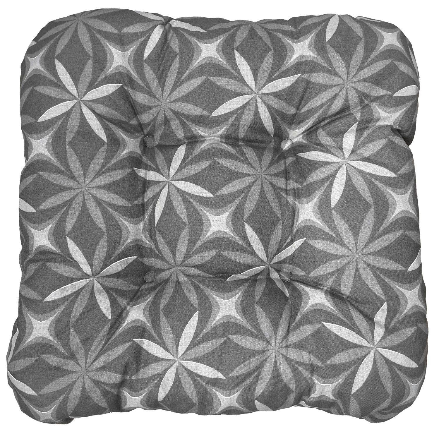 VOG Podsedák květy šedé 38 x 38 x 7 cm
