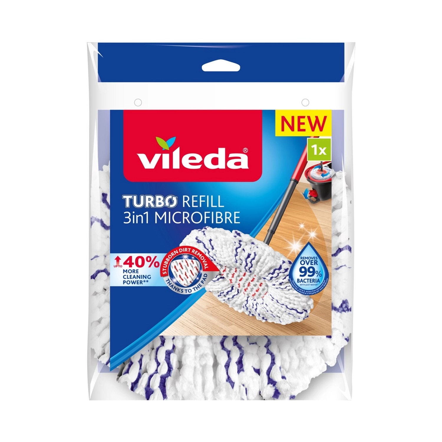Náhrada k mopu Vileda -Turbo, microfibre 3v1, 1 ks