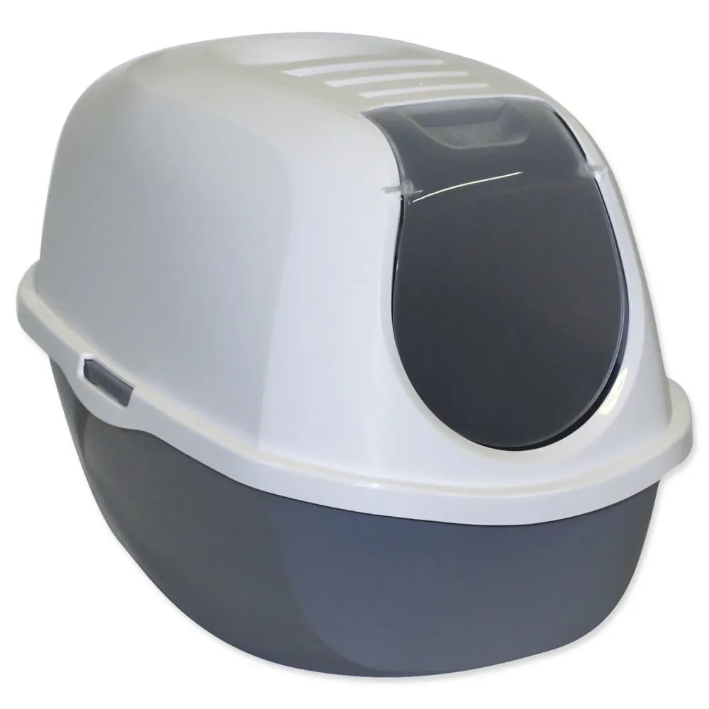 Savic Kattentoilet Gizmo - Kattenbak - 52x39.5x15 cm Mokka Wit - Noorse Boskat - Pets Place