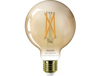 Philips Smart LED žárovka Filament E27 G95, 7 W, 640 lm, 2000-5000 K, jantarová