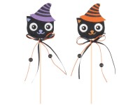 Anděl Přerov Zápich kočky z filcu 7 cm + špejle, 2 ks