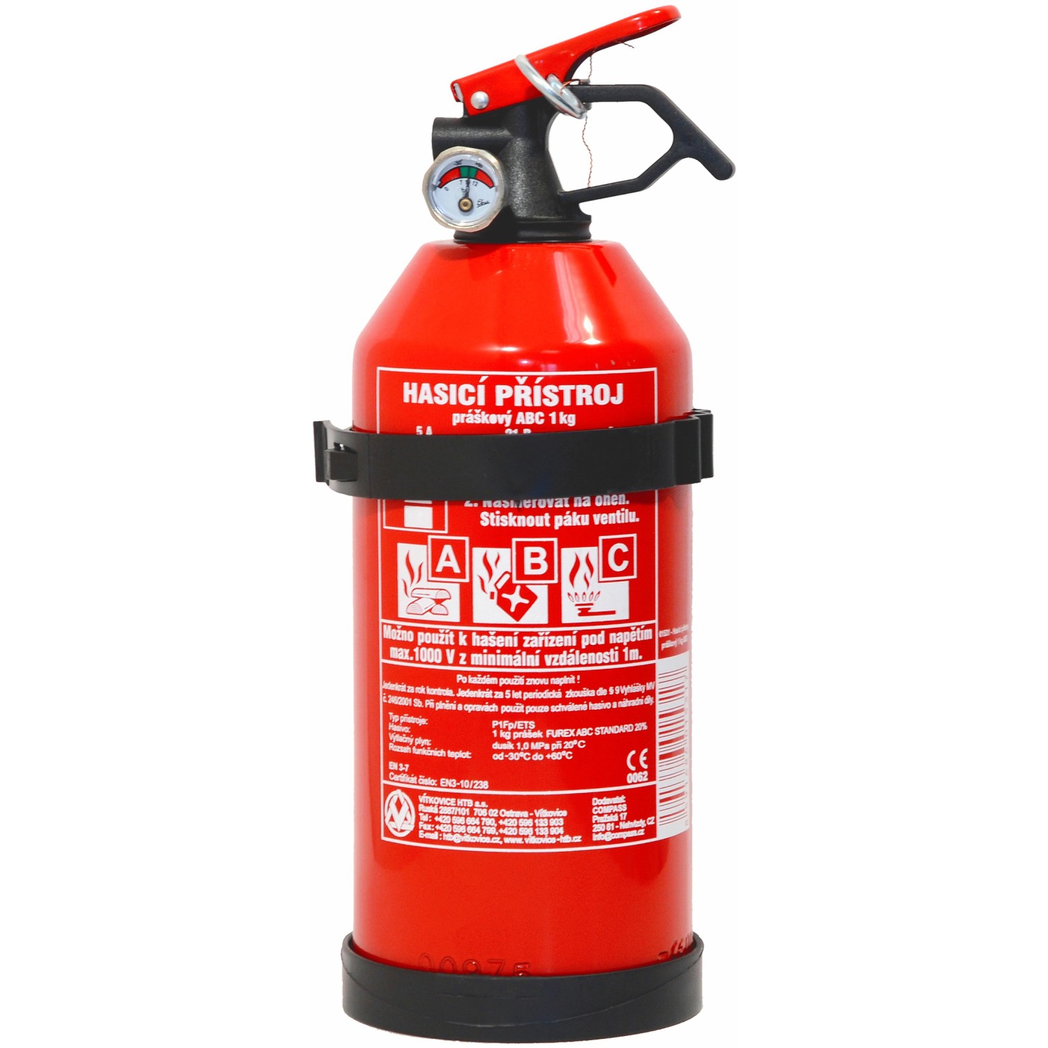 HTB Práškový hasicí přístroj 8 A 34 B C, 1 kg