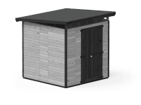 Upyard Dřevěný domek na nářadí Strongbox XL vč. základů šedá 203 x 203 cm