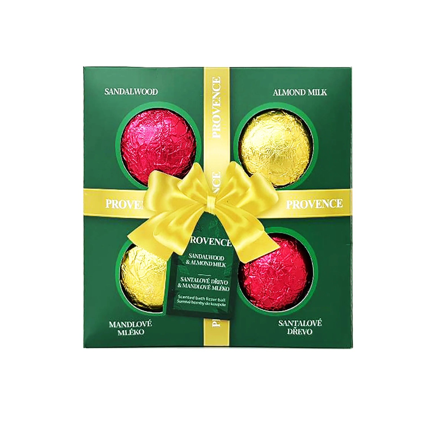 Provence Šumivá bomba do koupele santal. dřevo/mandle 90 g , 4 ks