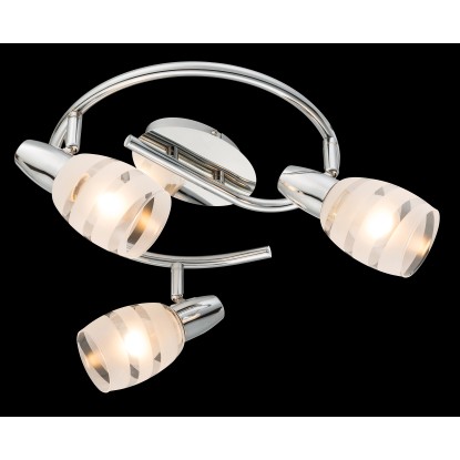 GLOBO Stropní svítidlo ROY, 3x E14, chrom, pr. 28 x 19 cm