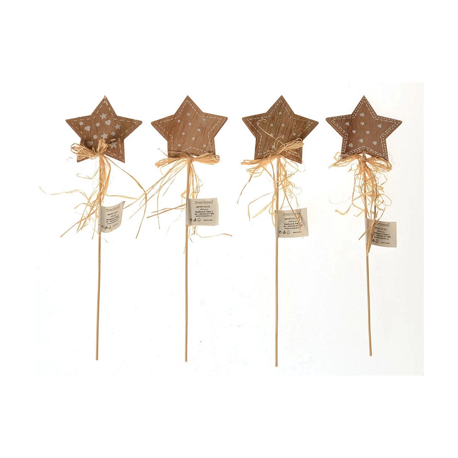 Evergreen Vánoční zápich hvězda, různé druhy, 7 cm