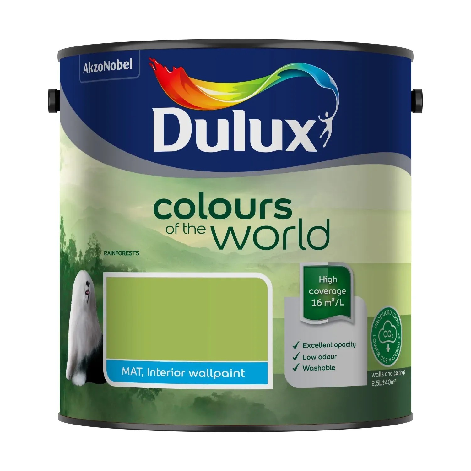 Dulux Interiérová emulzní barva Colour of the World deštný prales 2,5 l