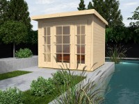 Weka Designový zahradní domek Panorama 172 vel. 1, přírodní, 235 x 239 cm