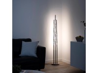 Just Light. Stojací LED lampa Wave, 28W, 3650lm, 3000K, ocelová, pr. 24 x 151 cm