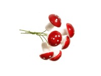 EverGreen Muchomůrka na drátku 12 ks, 4 cm EverGreen Muchomůrka na drátku 12 ks, 4 cm