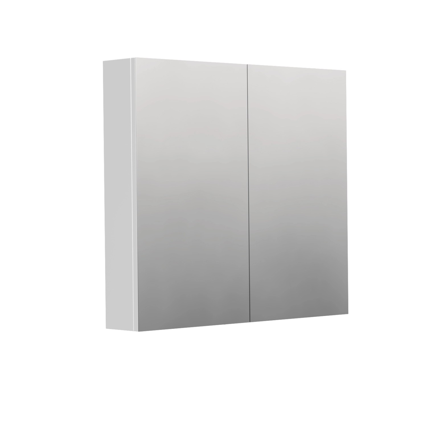 INTEDOOR Zrcadlová skříň BEE, 2 dveře, el. zásuvka, IP44, š. 80cm, bílá mat