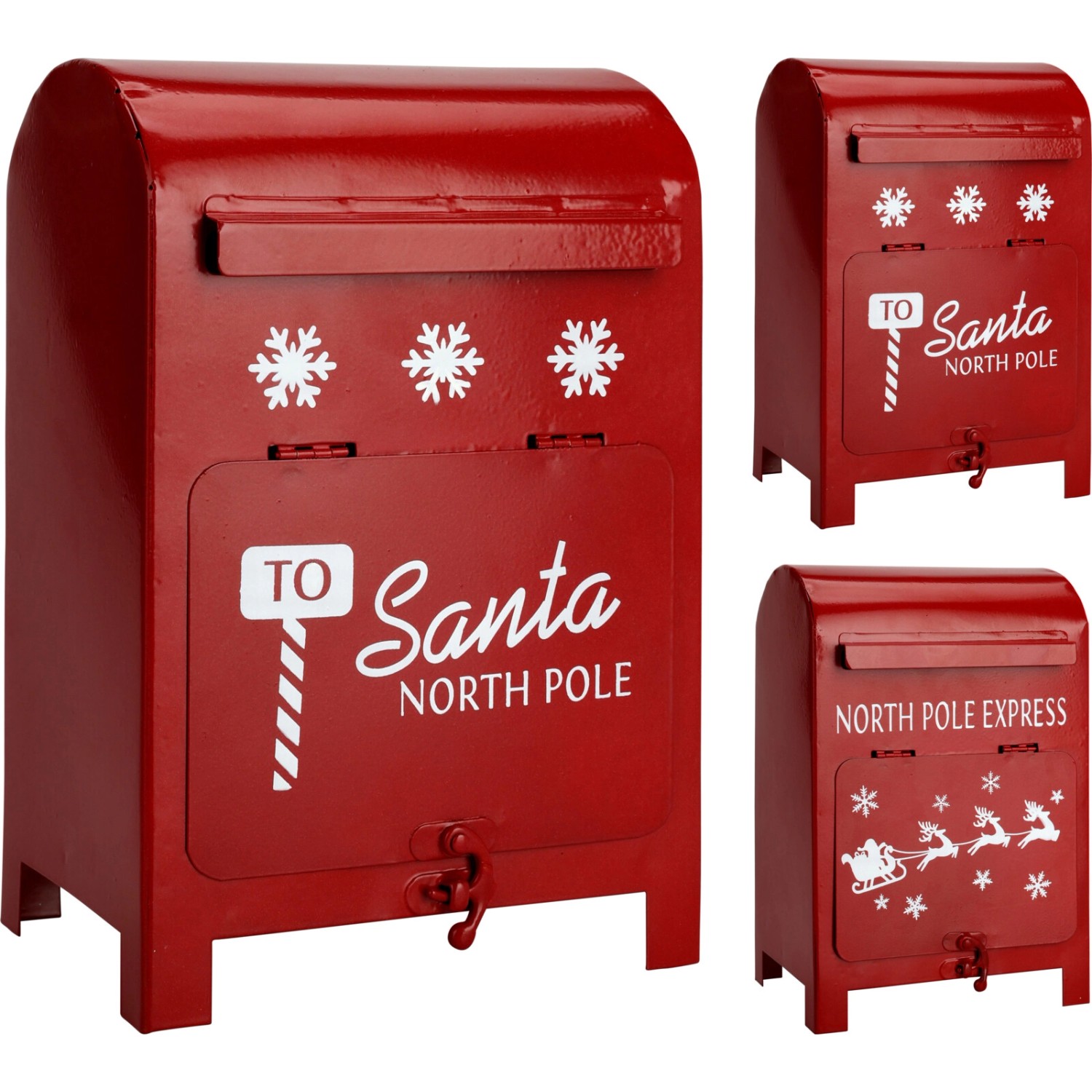 Koopman Vánoční figurka s lucernou na čajovou svíčku 48 cm ve 3 provedeních