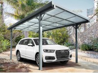 Floraworld Přístřešek na auto s plochou střechou antracitový 300 x 496 cm Floraworld Přístřešek na auto s plochou střechou antracitový 300 x 496 cm