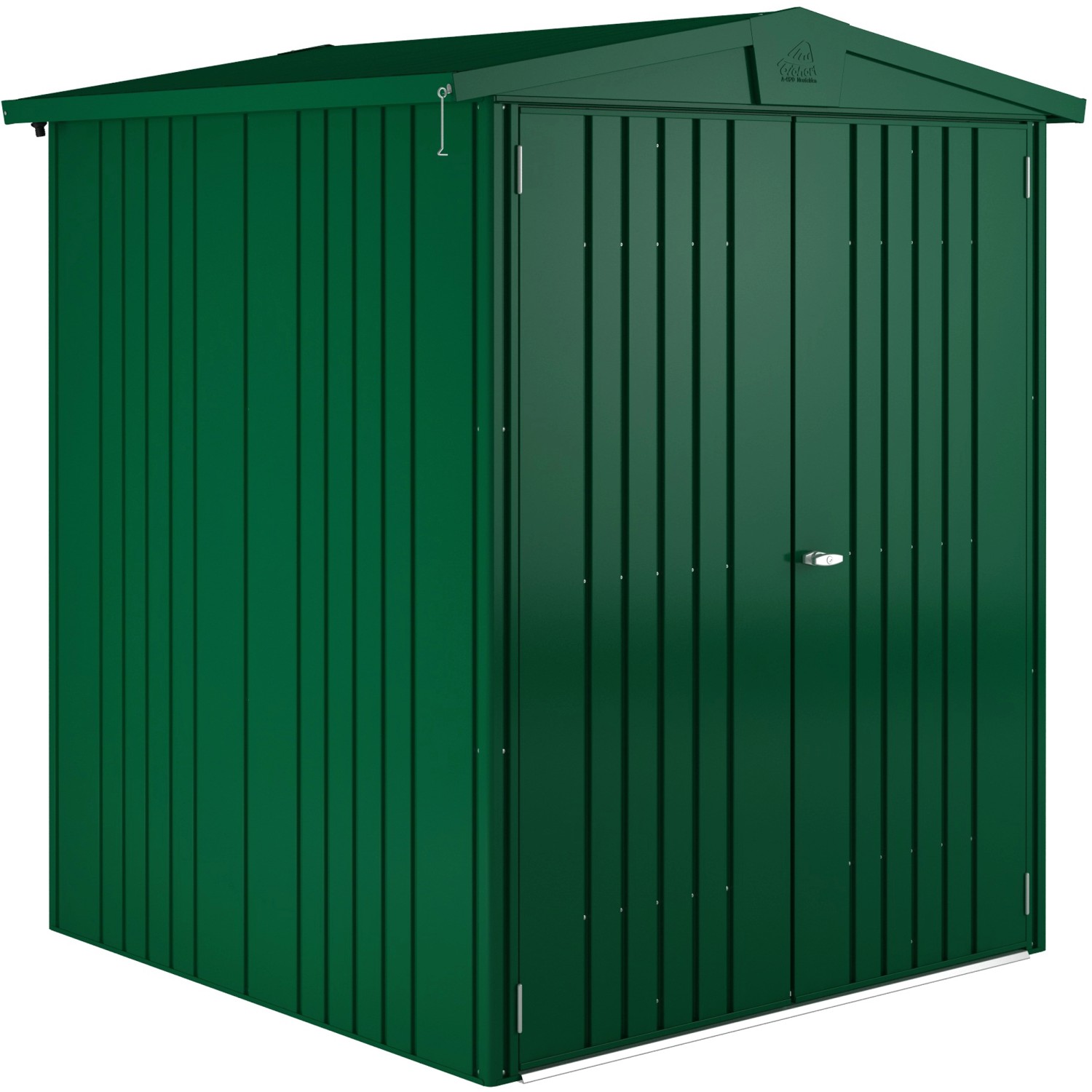 Biohort Plechový zahradní domek Europa 2 tmavě zelená, 156 x 172 cm