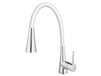 Novaservis Stojánková dřezová baterie Ferro Flexi 70720 bílé rameno a sprška