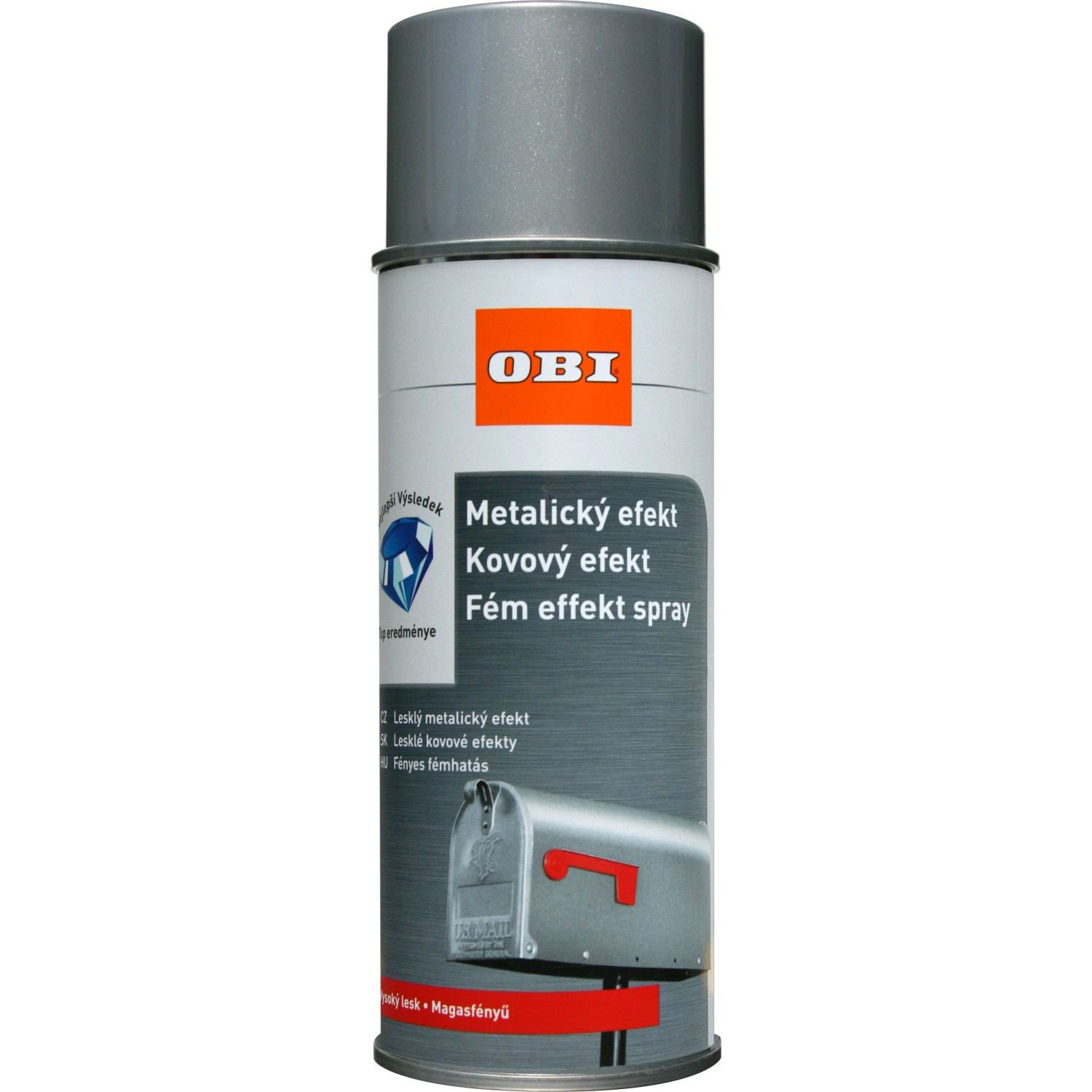 OBI Barva metalický efekt stříbrná 400 ml