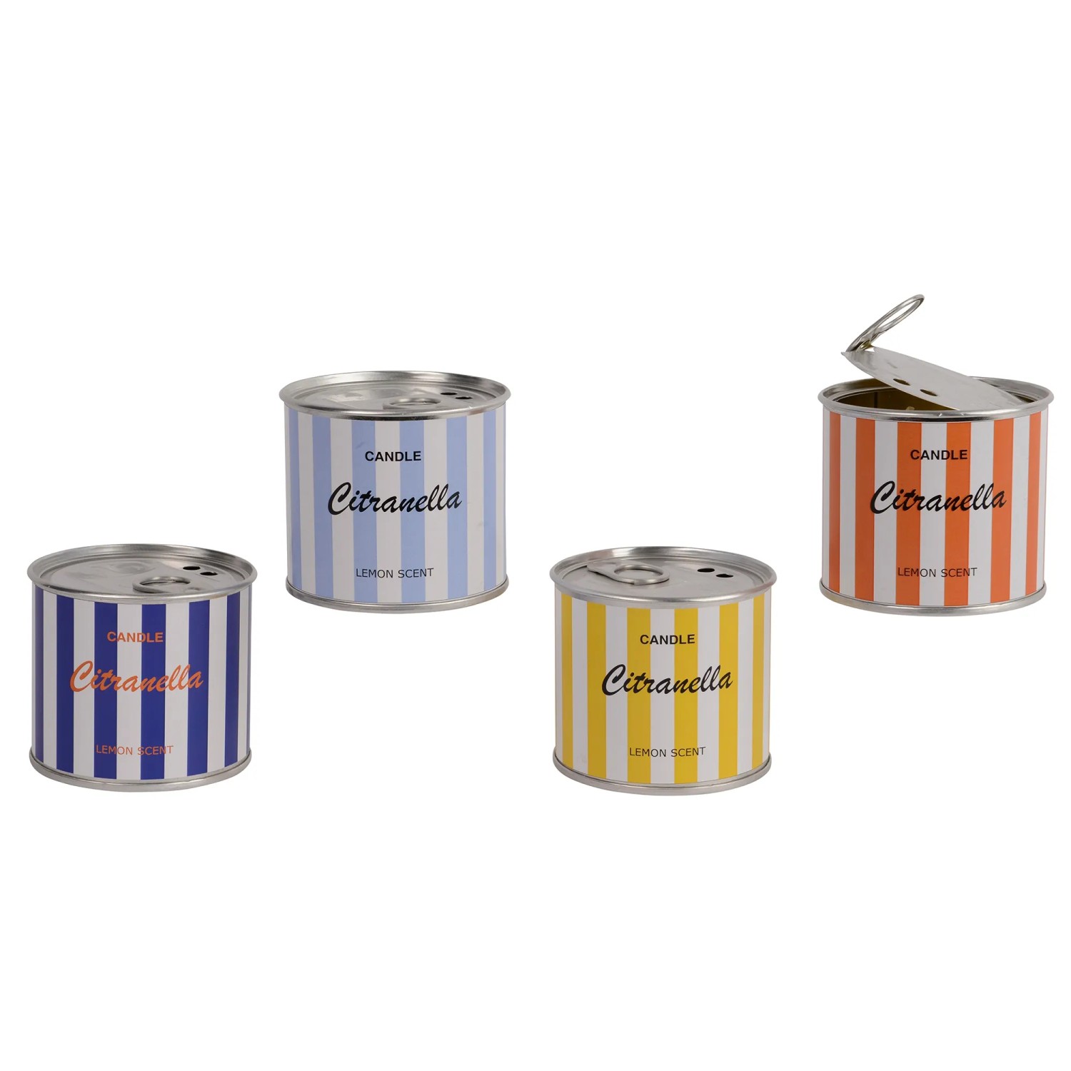 Kaemingk Dekorativní citronelová svíčka v plechovce různé barvy pr.7,7x6,6cm,1ks