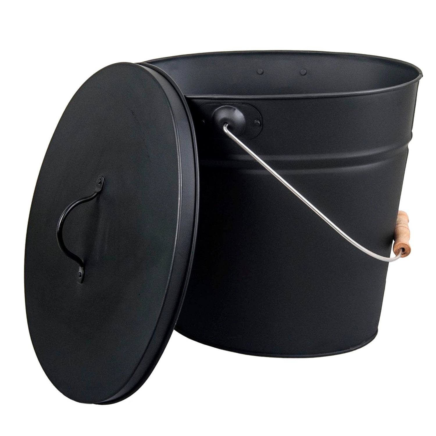 Nádoba na popel, matná černá, 13 l
