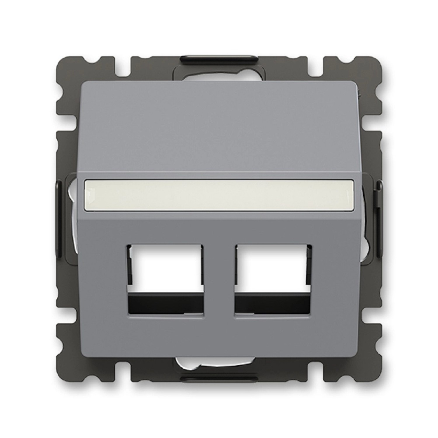 ABB Kryt zásuvky komunikační 2x Zoni, šedá