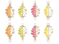 Anděl Přerov Listy dřevěné na kolíčku dub, 8 ks, 3 cm Anděl Přerov Listy dřevěné na kolíčku dub, 8 ks, 3 cm