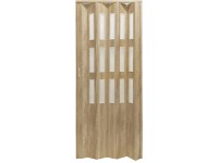 HOPA Plastové shrnovací dveře Matrix prosklené dub Sonoma 87 x 200 cm