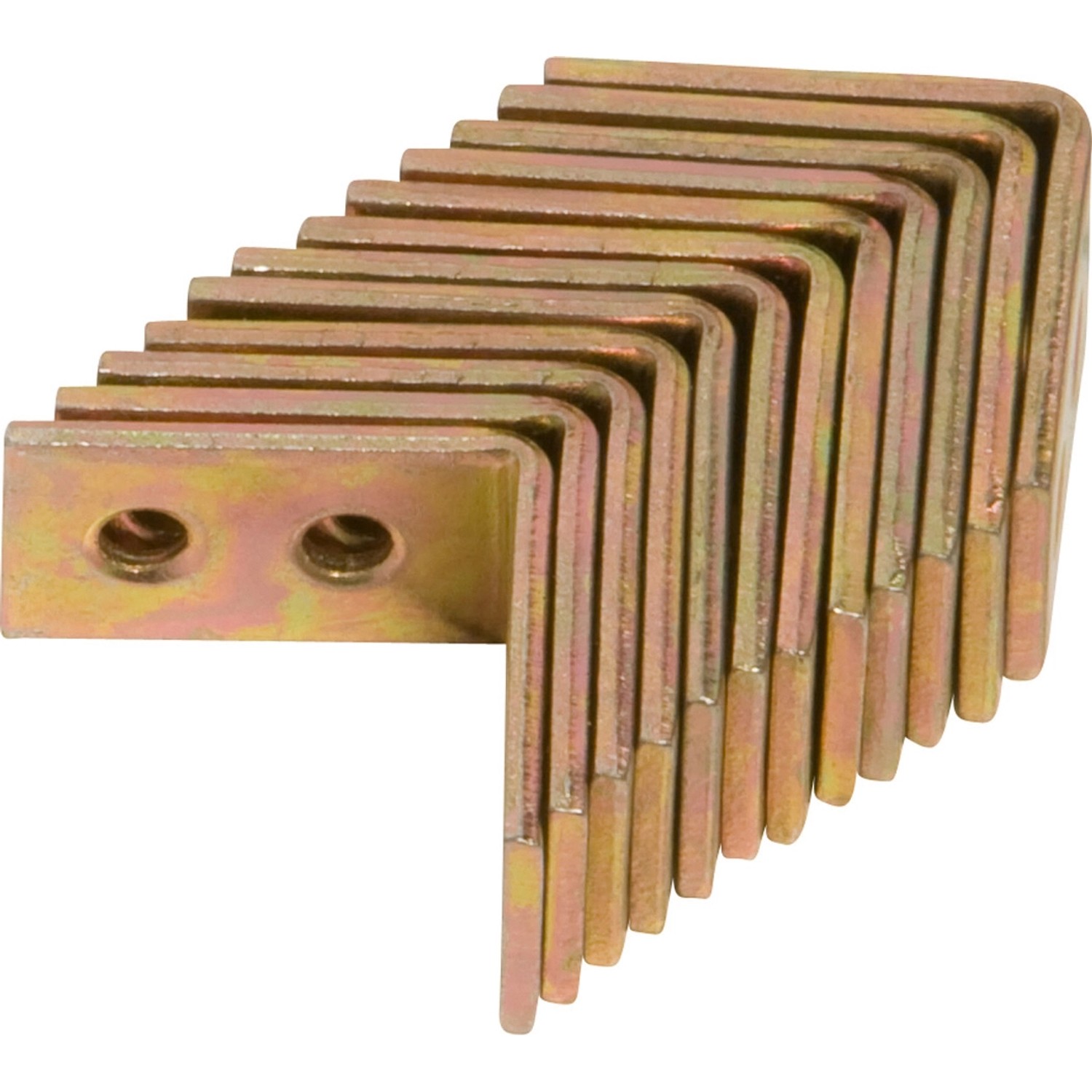 Nábytkový úhelník, žlutě pozinkovaný, 50 mm x 50 mm x 15 mm