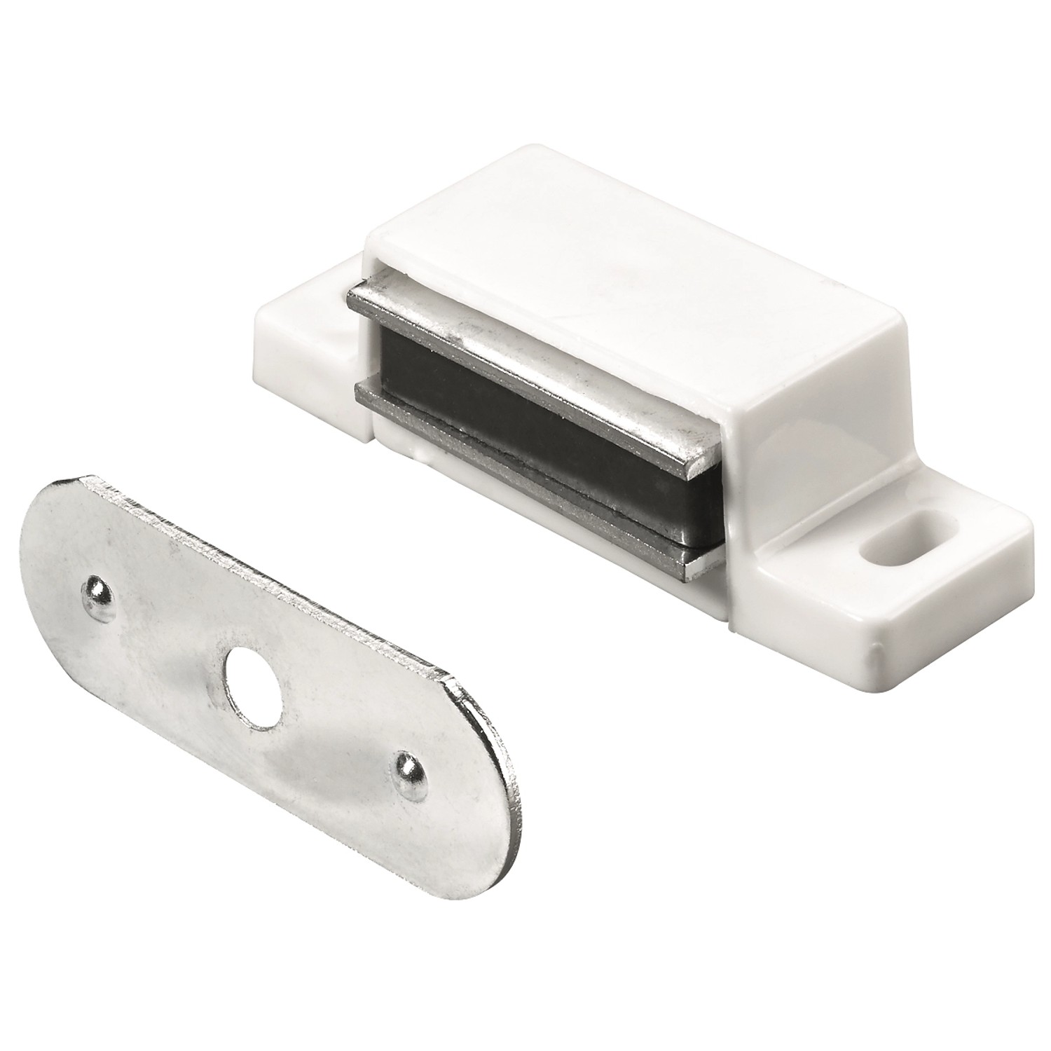 Nábytkový magnet 4 kg kov/plast bílý, 4 ks