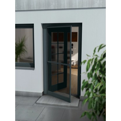 OBI Hliníkový rám se sítí do dveří, antracit, 215 x 100 cm