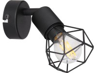 GLOBO Nástěnné svítidlo XARA I černá E14 40 W 80 x 135 x 130 mm