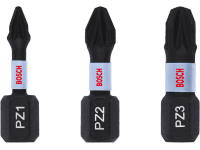 Bosch Sada šroubovacích nástavců Impact Control PZ1, PZ2, PZ3, 3 ks, 1/4 Bosch Sada šroubovacích nástavců Impact Control PZ1, PZ2, PZ3, 3 ks, 1/4