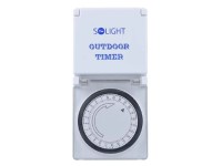 SOLIGHT Časový spínač mechanický, venkovní IP44